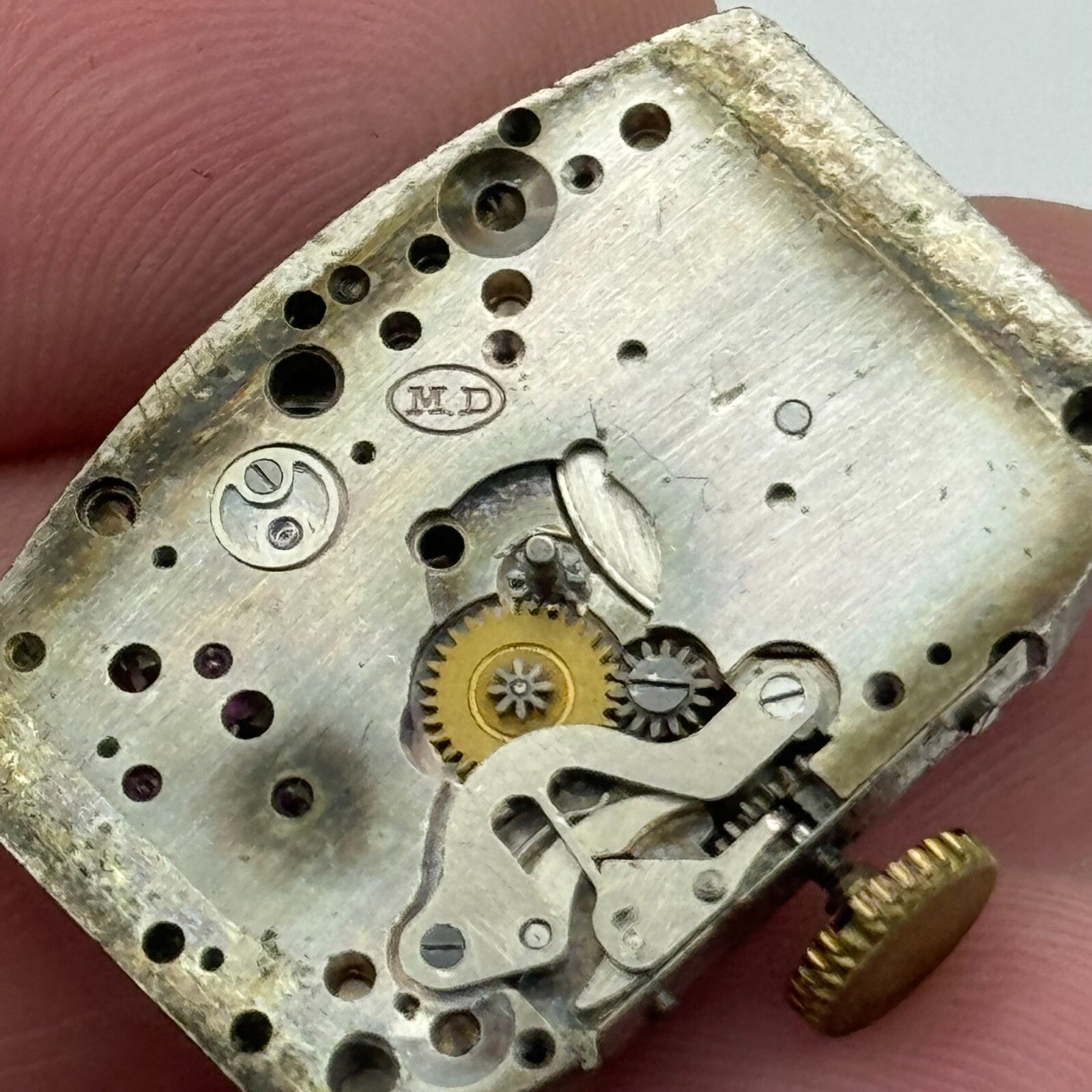 18.9mm Men's Running Rotary 4/300 Tank Watch Movement Manual Wind PARTS SPARES