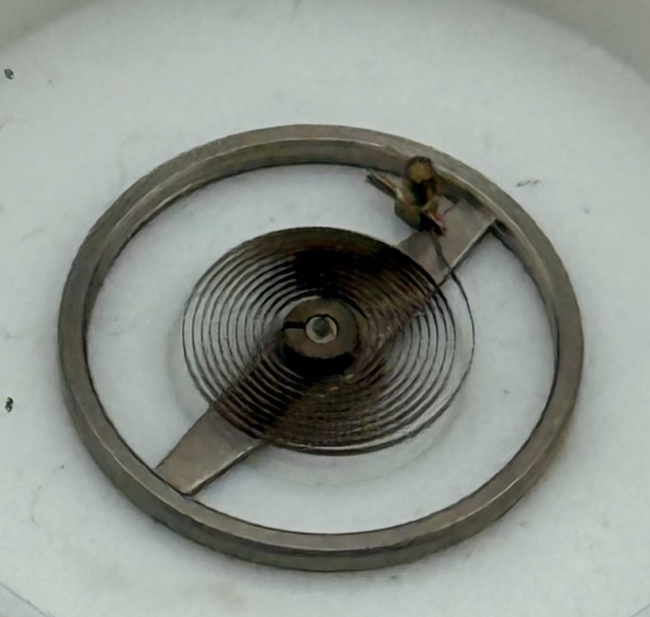 Oris 361 Balance Wheel Complete And Spring  9¾’’’ 380 Watch Movement Parts NOS