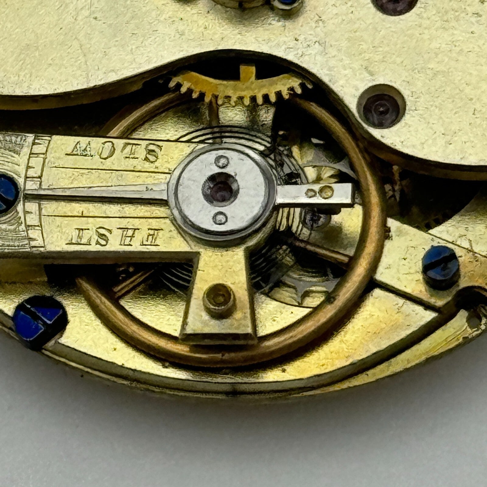 38.5mm Antique Unidentified Key Wound Pocket Watch Movement PARTS SPARES REPAIRS