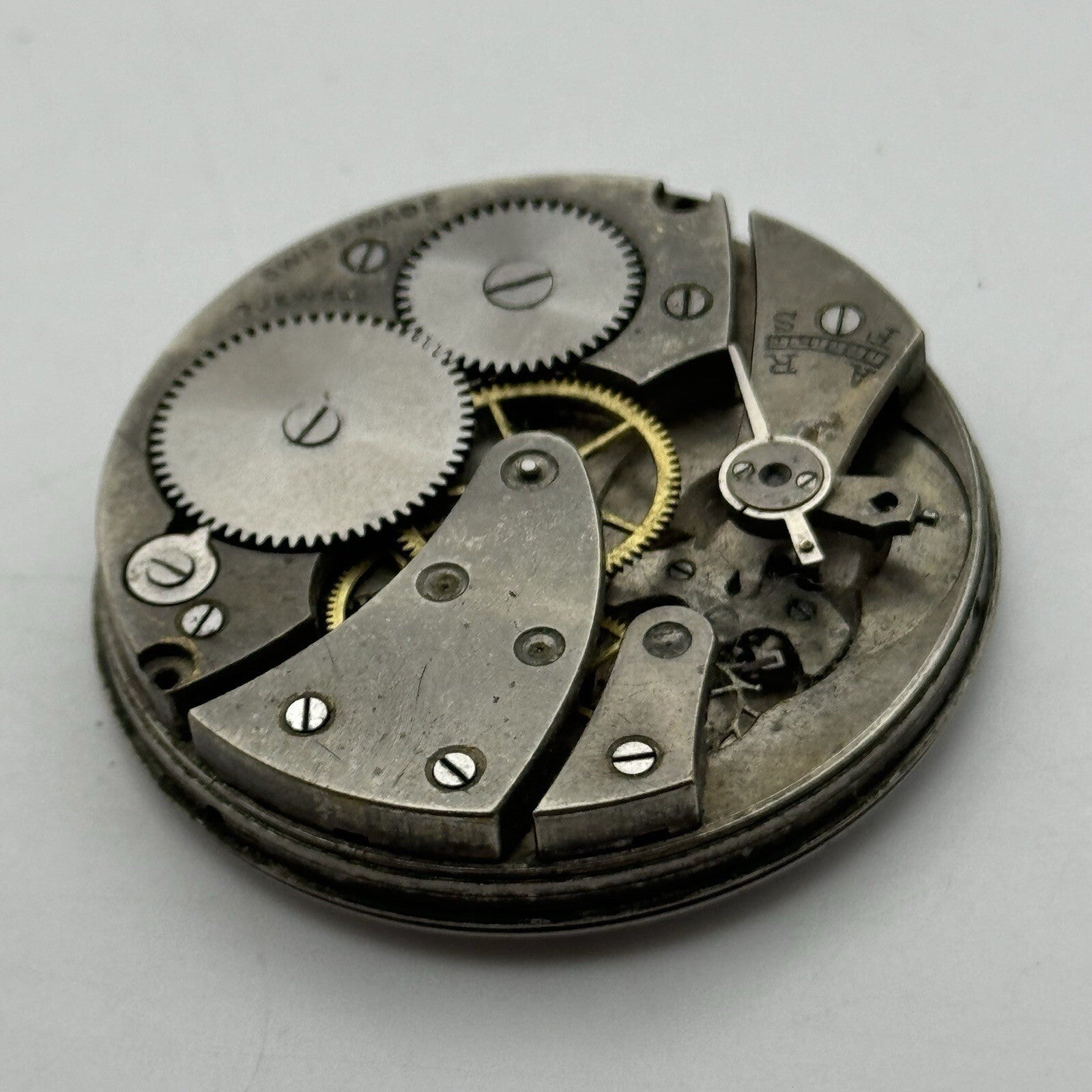 42.9mm Manual Wind Federal Porcelain Dial Pocket Watch Movement FOR PARTS