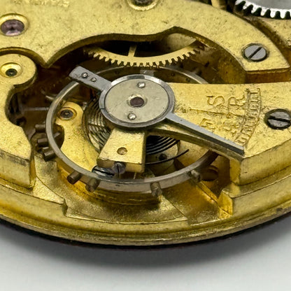 Unicorn Pocket Watch Movement Open Face 15 Jewels Swiss Parts Repair 41.1mm
