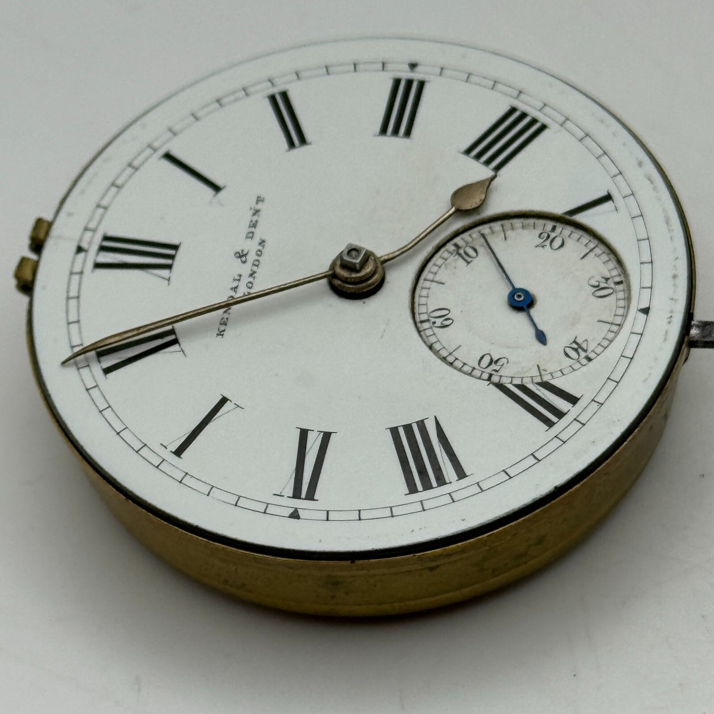 46mm Antique Kendal & Dent Cheapside London Pocket Watch Movement PARTS SPARES