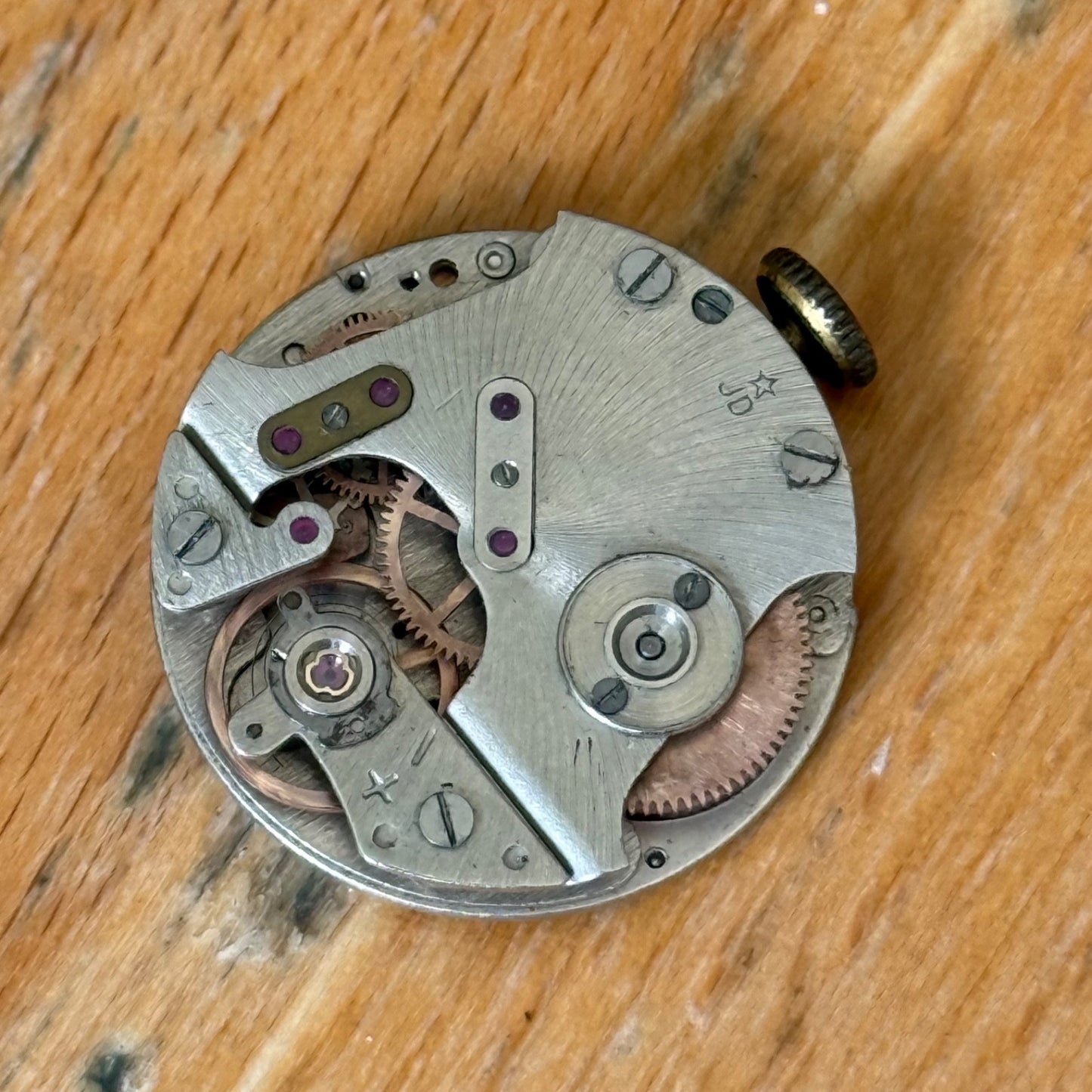 25mm Vintage Hinged Case Newmark Crescent England Nickel Chrome JD Watch PARTS