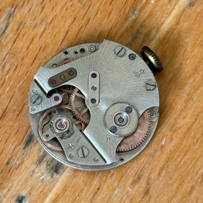 25mm Vintage Hinged Case Newmark Crescent England Nickel Chrome JD Watch PARTS