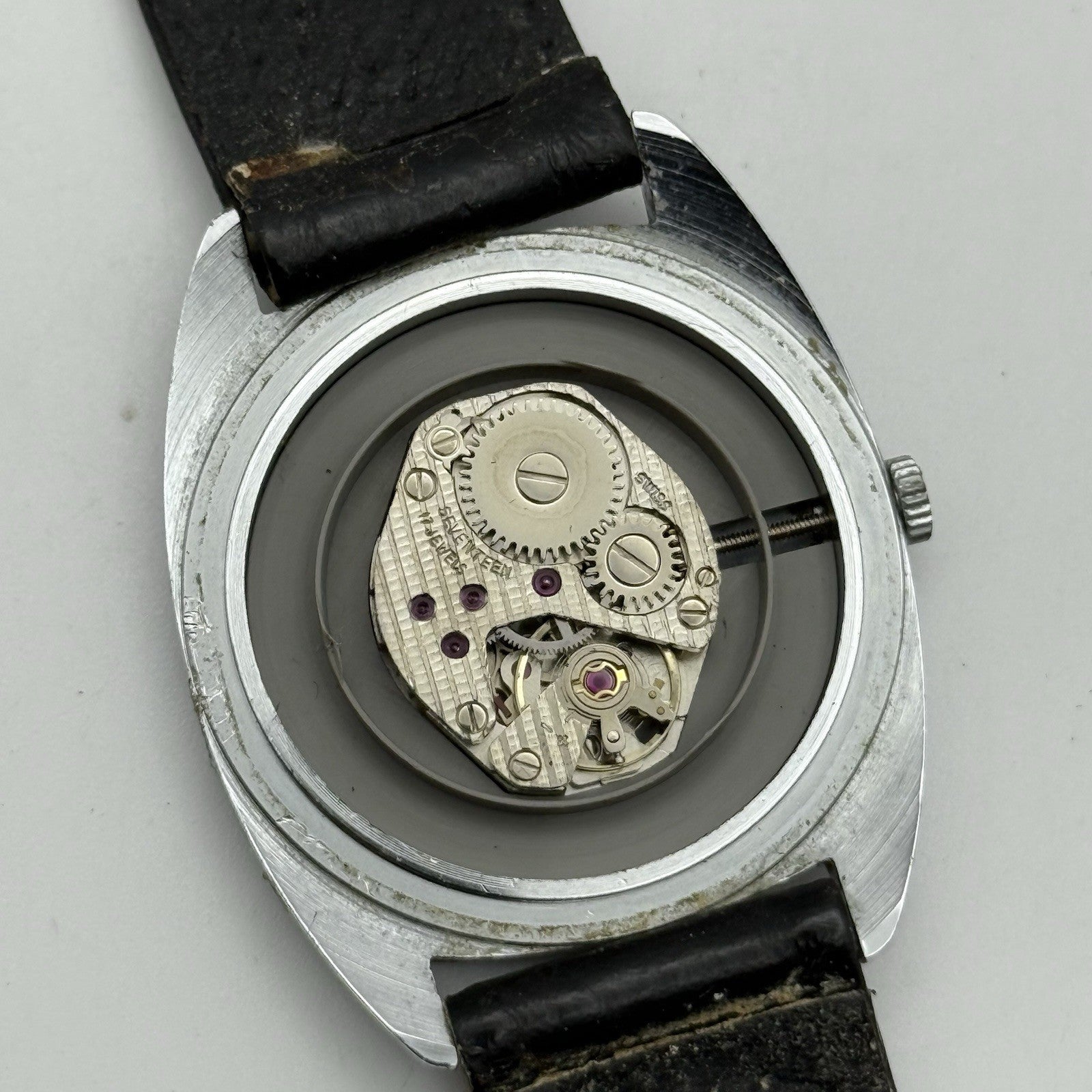 32mm Vintage Mens Limit FHF ST 69-21 Swiss Manual Wind Watch PARTS REPAIR