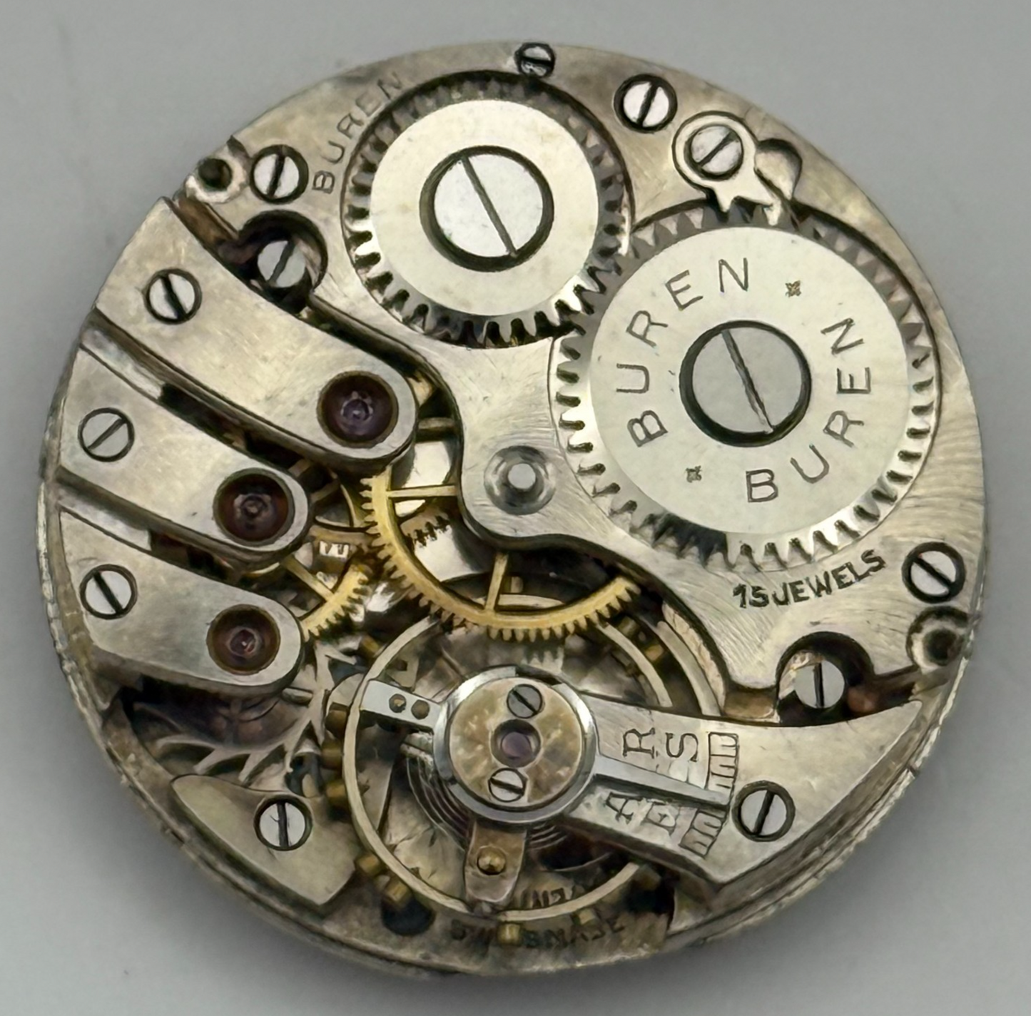 Buren Grand Prix Good Balance Watch Movement Manual Wind Vintage Parts 23.7mm