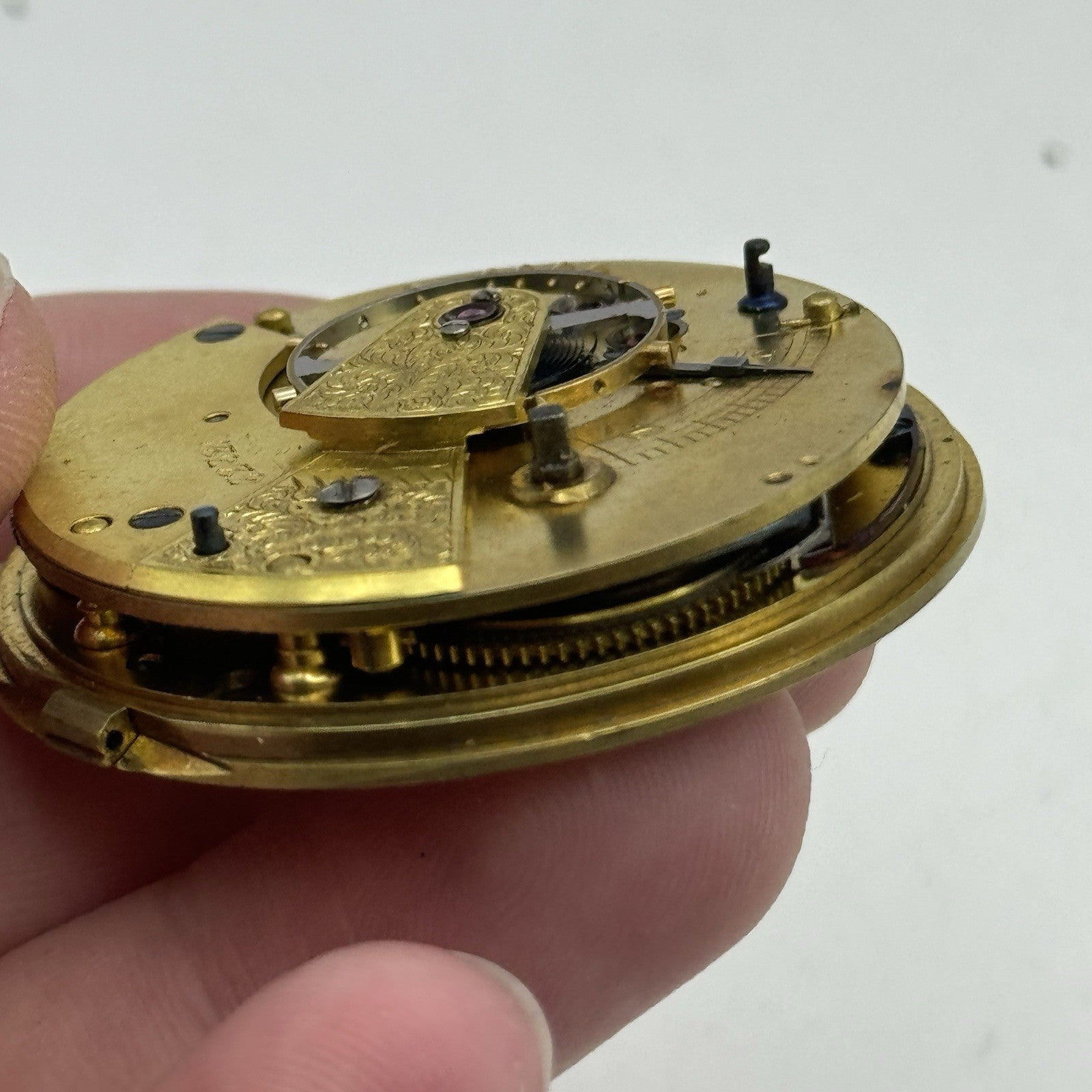 39mm Running Antique High Quality English Fusee Pocket Watch Movement -  RESTORE