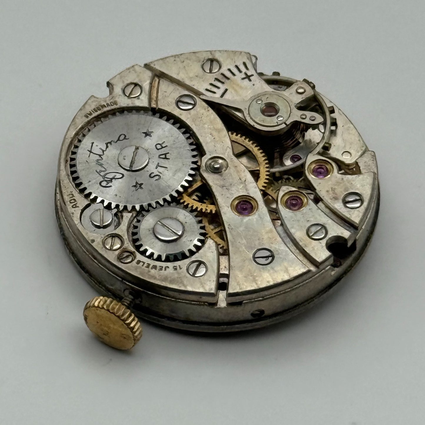 ETA 1260 Watch Movement Bentima Star Manual Wind Vintage Parts Repair 23.6mm