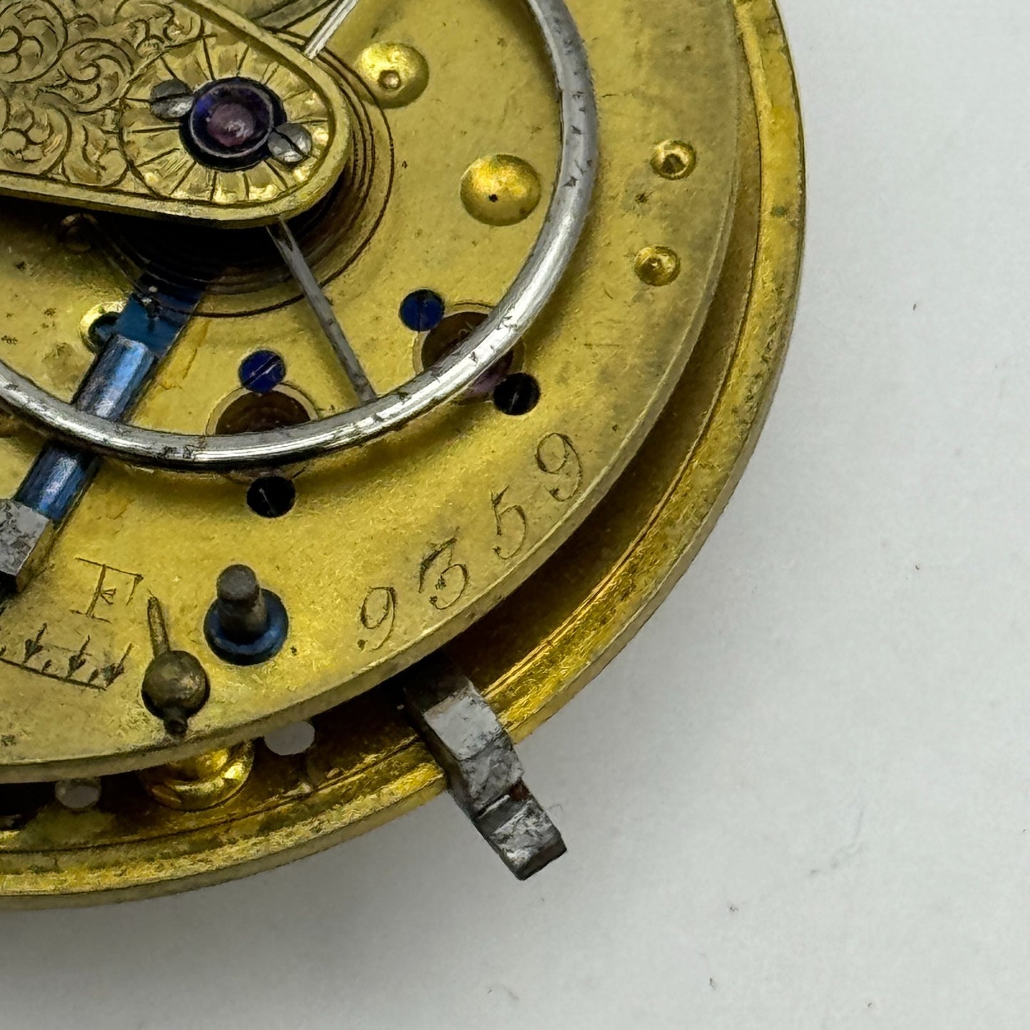 Fusee Pocket Watch Movement Antique English Key Wound Parts Repair Spares 44.3mm