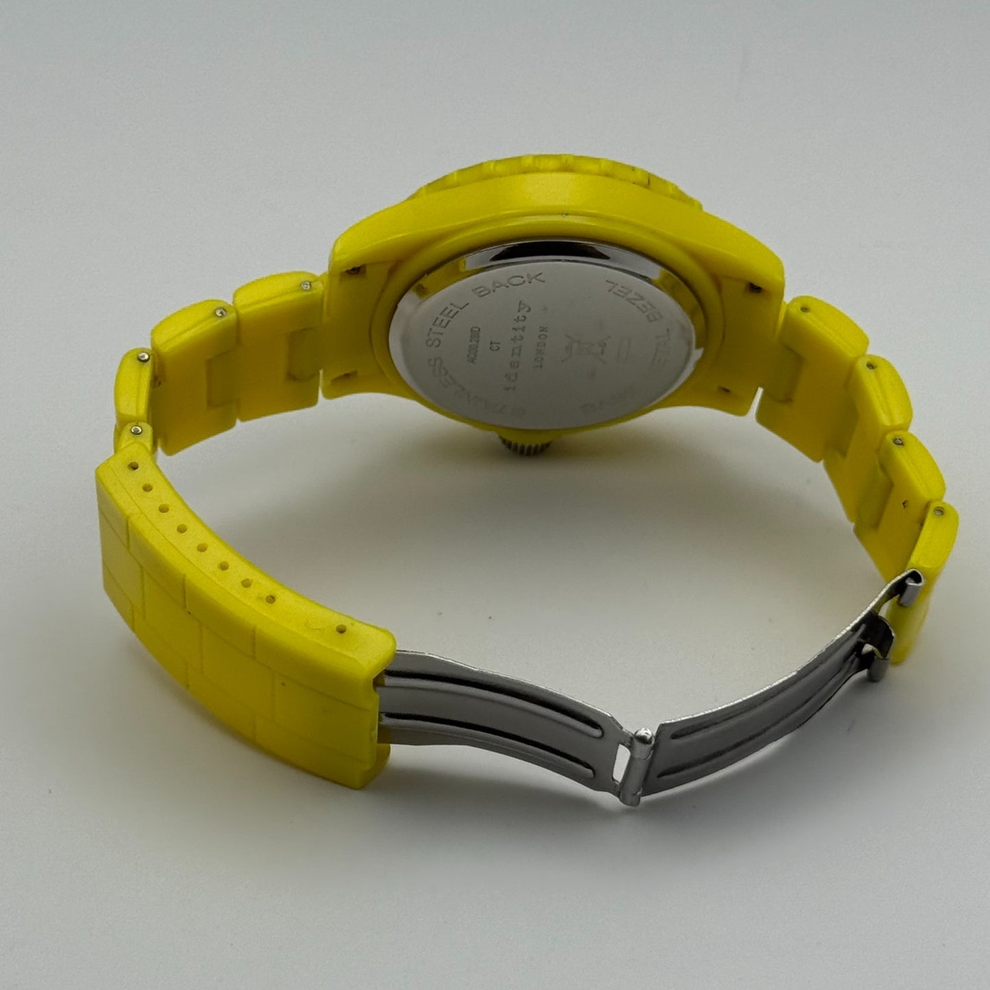 Identity London Unisex Kids Yellow Quartz Watch Bracelet Working 42mm