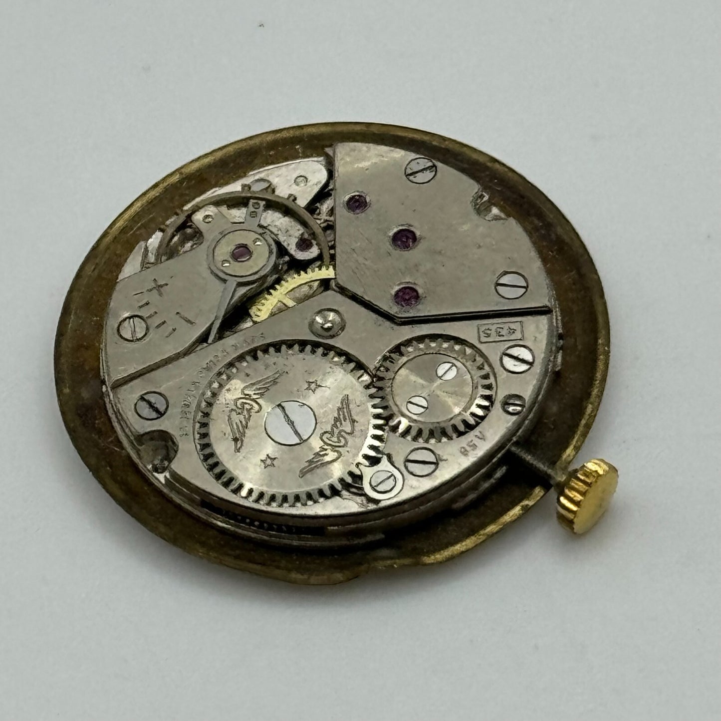 23.5mm Rotary Mens Peseux 320 Manual Wind 15 Jewels Watch Movement PARTS REPAIR