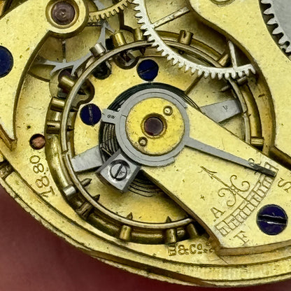 39.4mm Longines 18.80 High Grade Swiss Hunter Pocket Watch Movement PARTS