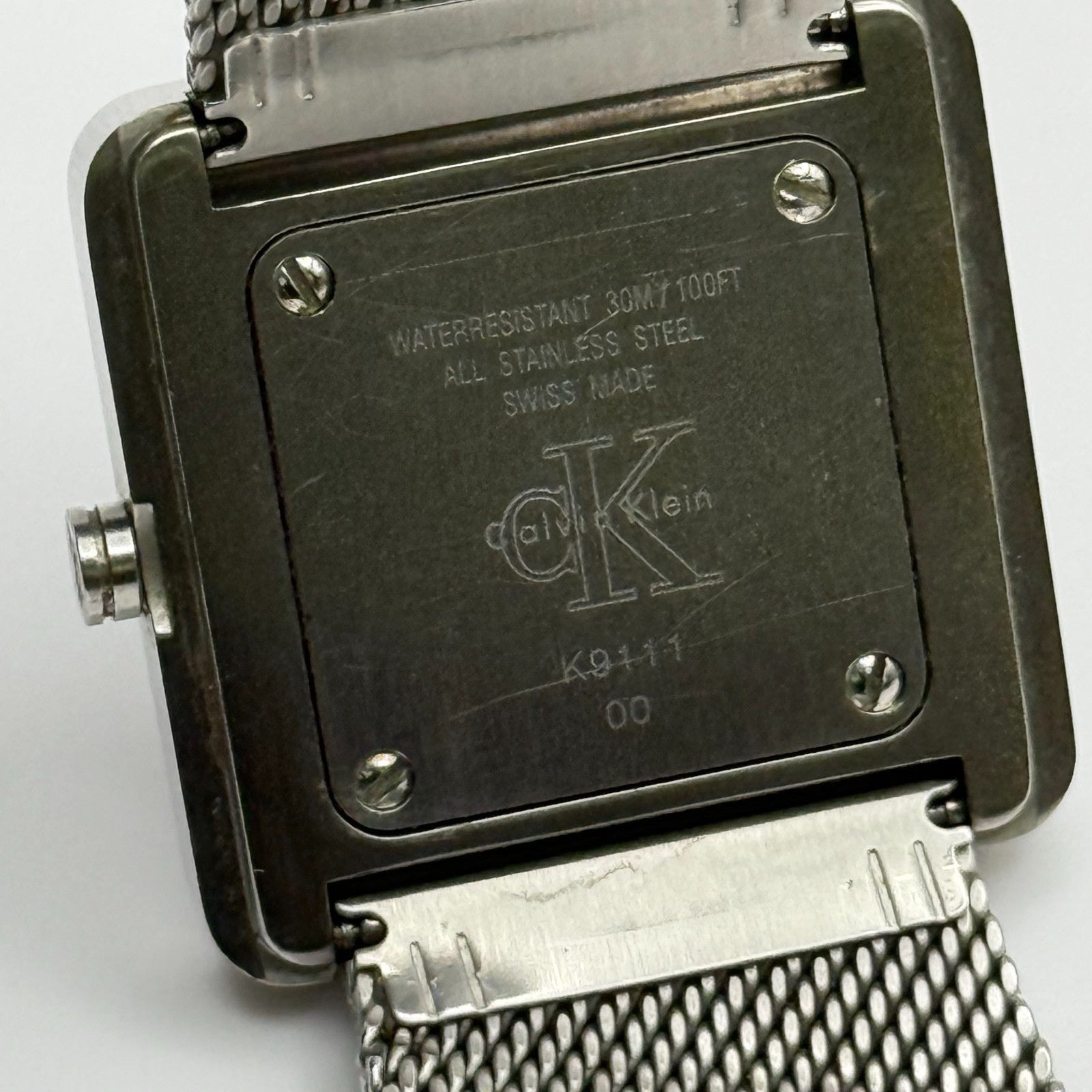 Calvin Klein Ladies Quartz Watch Black Dial Mesh Strap Swiss 30mm PARTS REPAIR