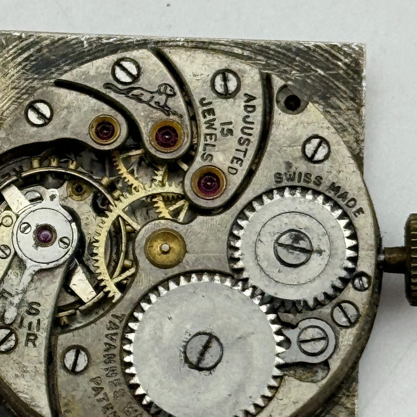 23.6mm Cyma Ref 010 Tavannes Manual Wind 15 Jewels Watch Movement Vintage PARTS