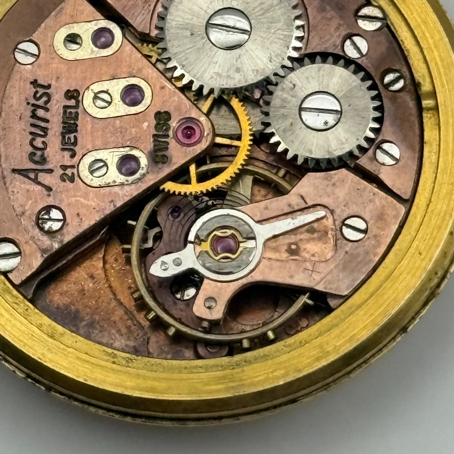 ETA 2390 Watch Movement Accurist Manual Wind Vintage Swiss Parts Repair 29.5mm