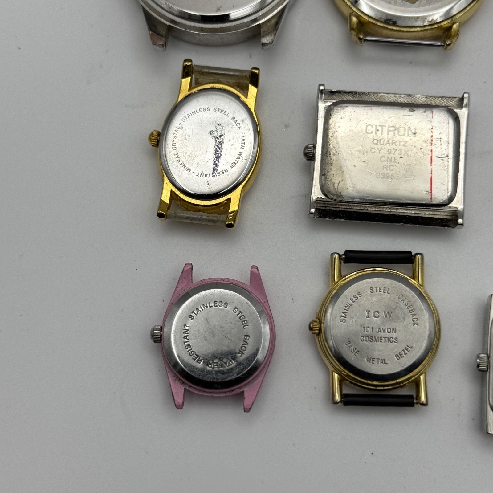 Bundle Of 9 Quartz Watches Modern / Vintage Untested Parts / Repair / Crafts