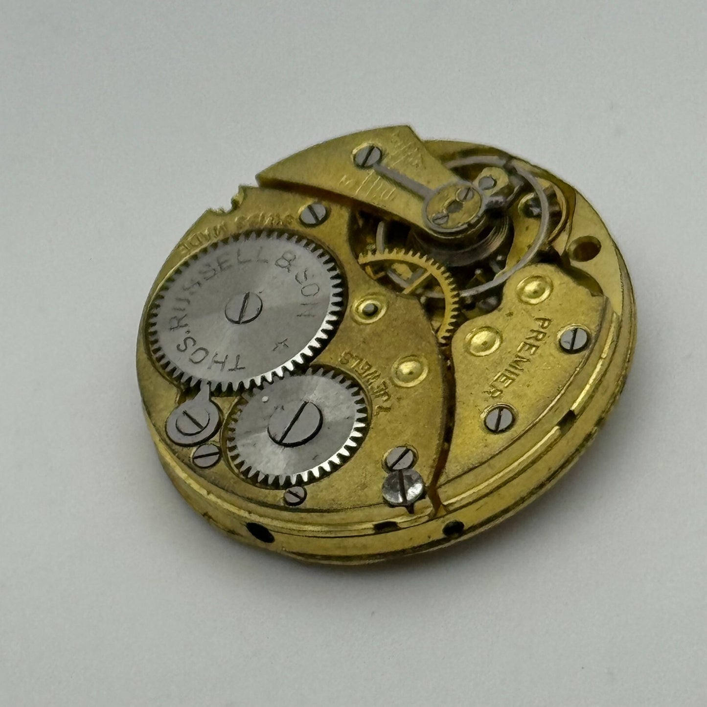 23.6mm Thomas Russell & Son Premier Balance Intact Watch Movement Vintage PARTS