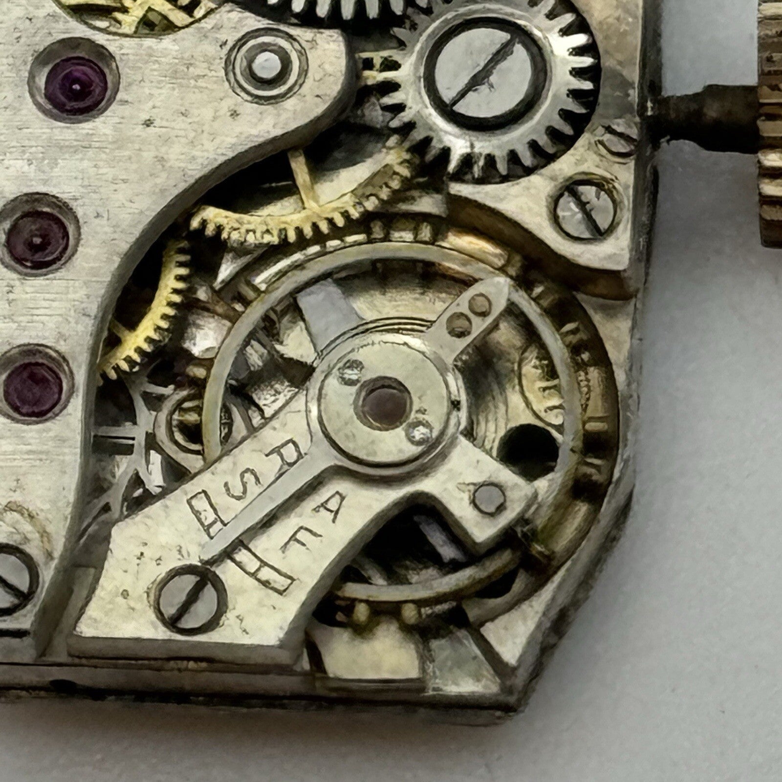 15.2mm Running Art Deco Cal 411 Tank Watch Movement Dial Hands Restoration