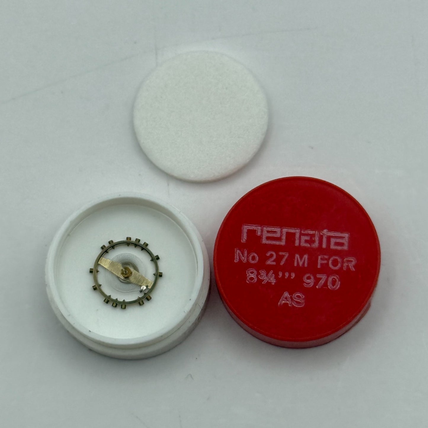 AS 970 Balance Complete 8 3/4''' Renata 27 M Watch Movement Parts Vintage NOS