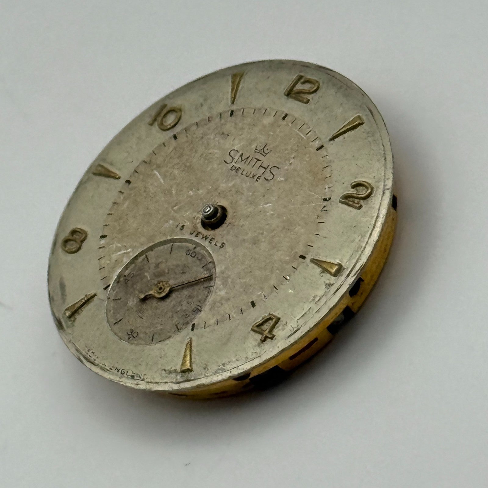 Smiths De Luxe 15 Jewels C268882 Watch Movement Manual Wind Vintage Parts 26.9mm