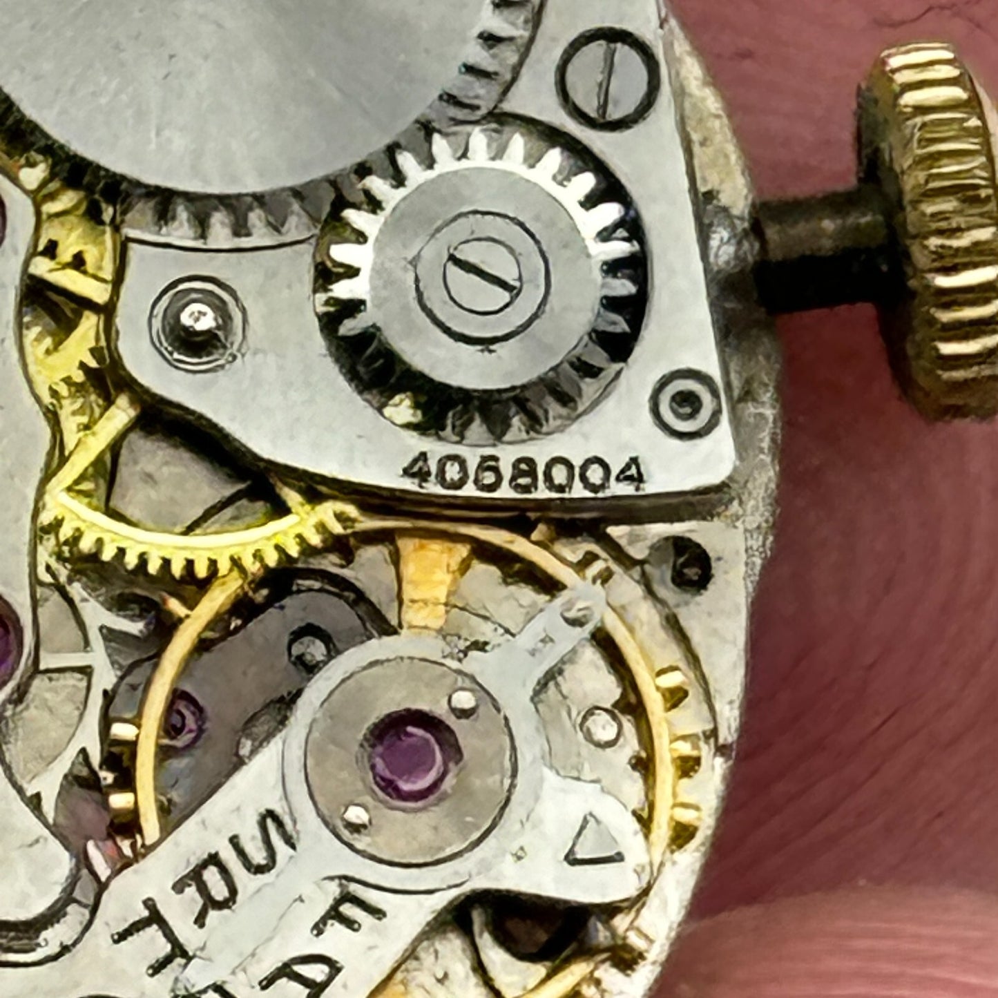 12.8mm Ladies Zenith Cal 525 W H May Nottingham Manual Wind Watch Movement PARTS