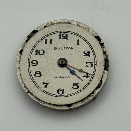 23.7mm Rare Vintage Bulova 23 Manual Wind Swiss Watch Movement PARTS REPAIR