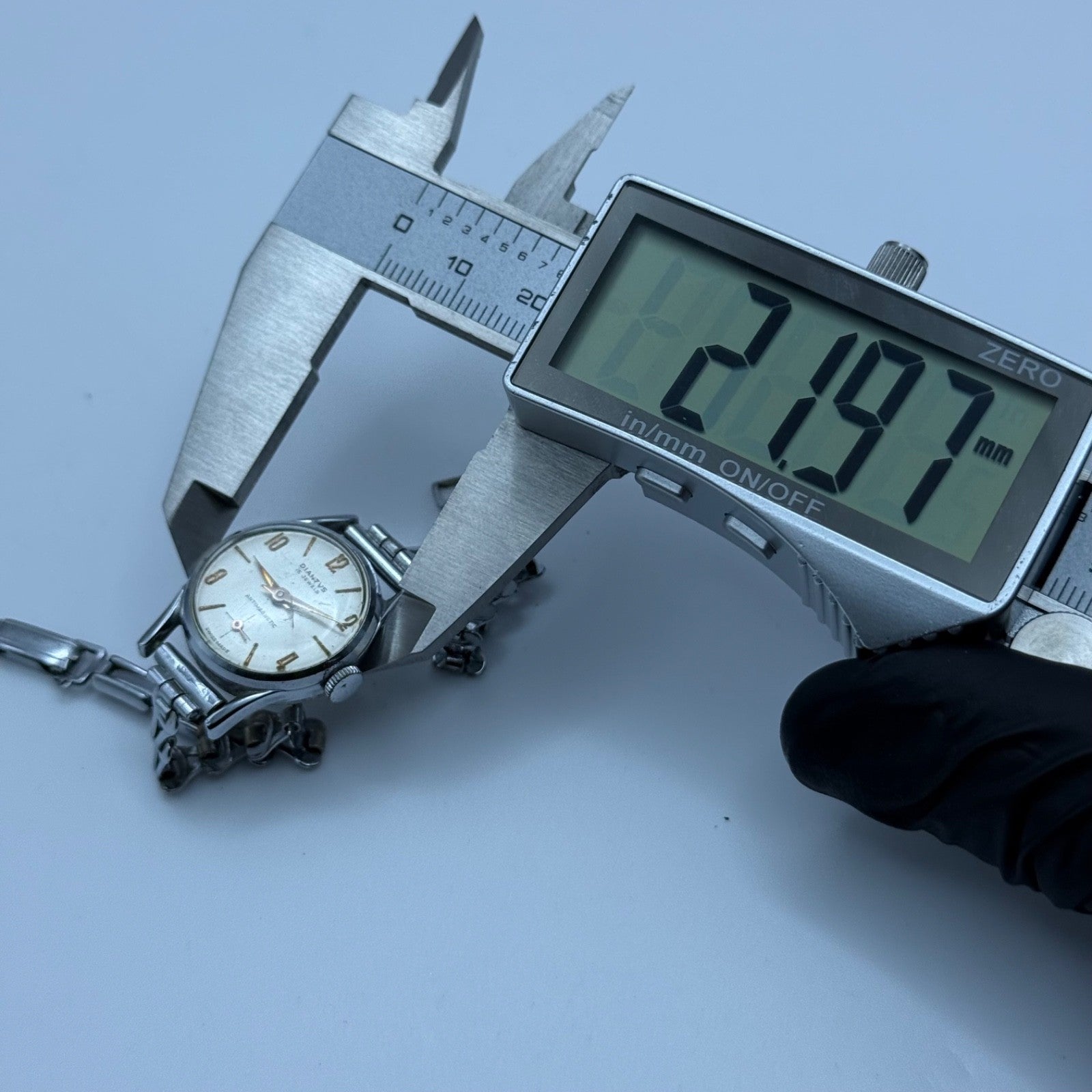 21mm Vintage Diantus 15 Jewels Sub Seconds Swiss Manual Wind Watch PARTS REPAIR