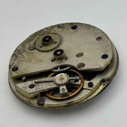 43.2mm Antique Key Wound Balance Intact Pocket Watch Movement Dial Hands PARTS