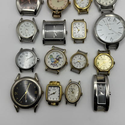 Bundle Of 16 Quartz Watches Modern / Vintage Untested Parts / Repair / Crafts