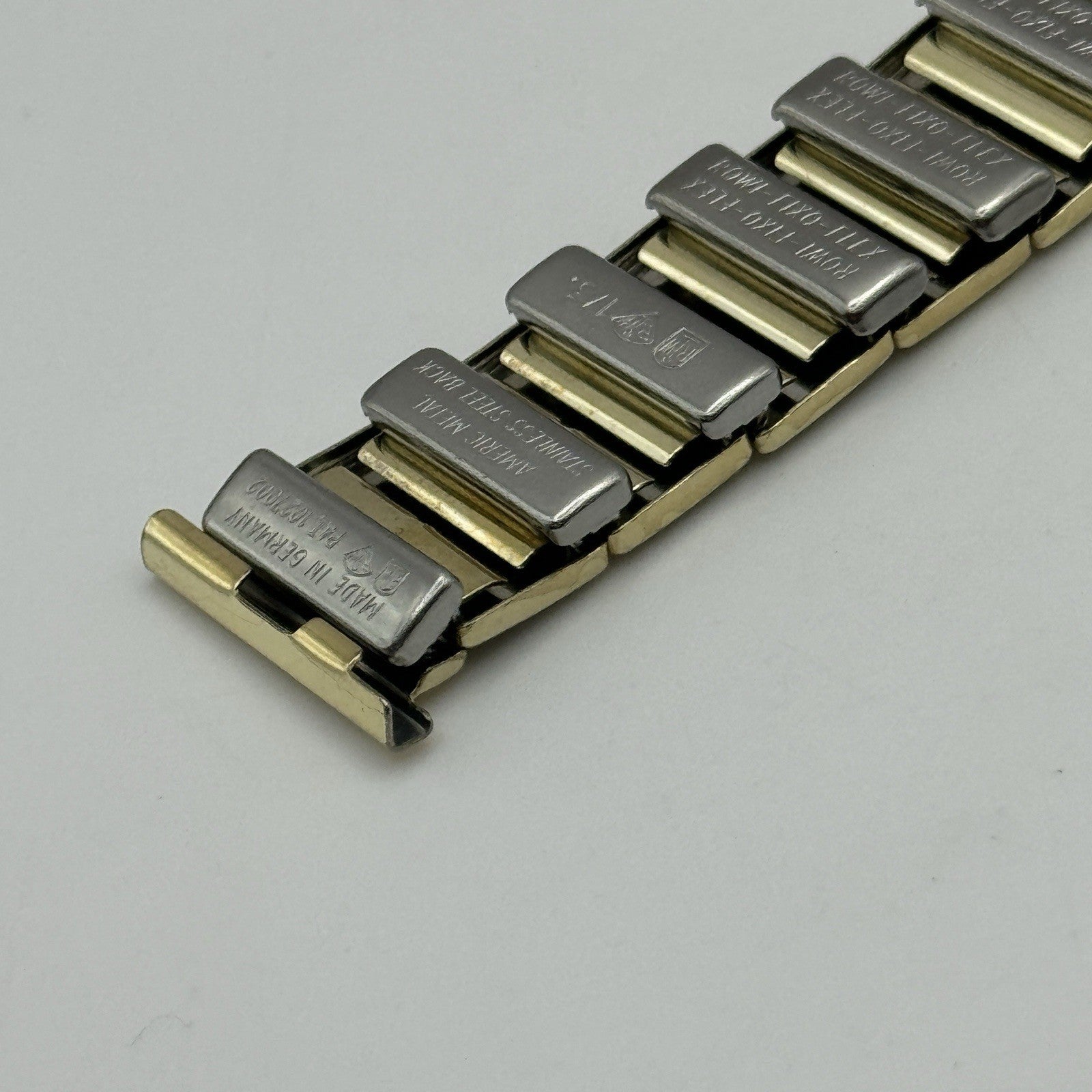 20mm Lug Rowi Fixo Flex Vintage New Old Stock NOS Expandable Strap Black Gold