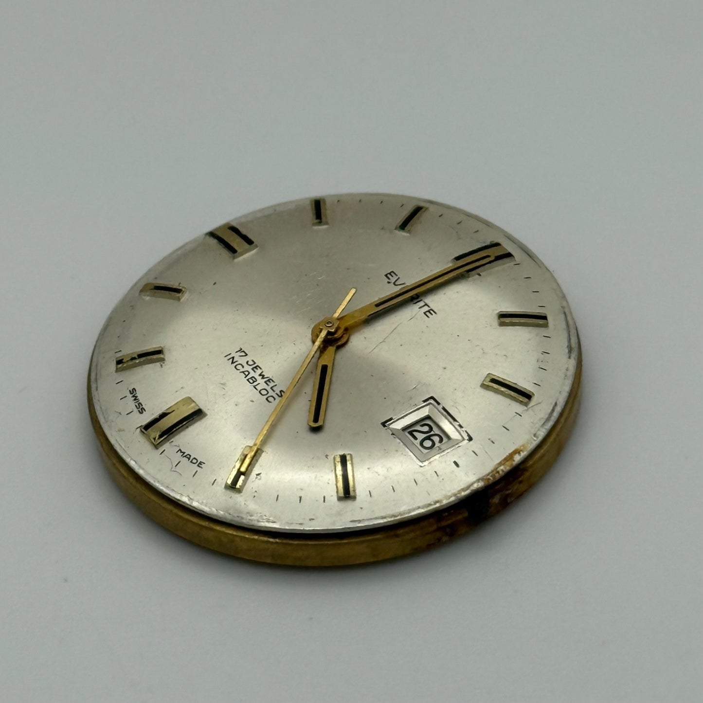 Everite ETA 2762 Manual Wind Date Dial Vintage Swiss Parts 30.4mm