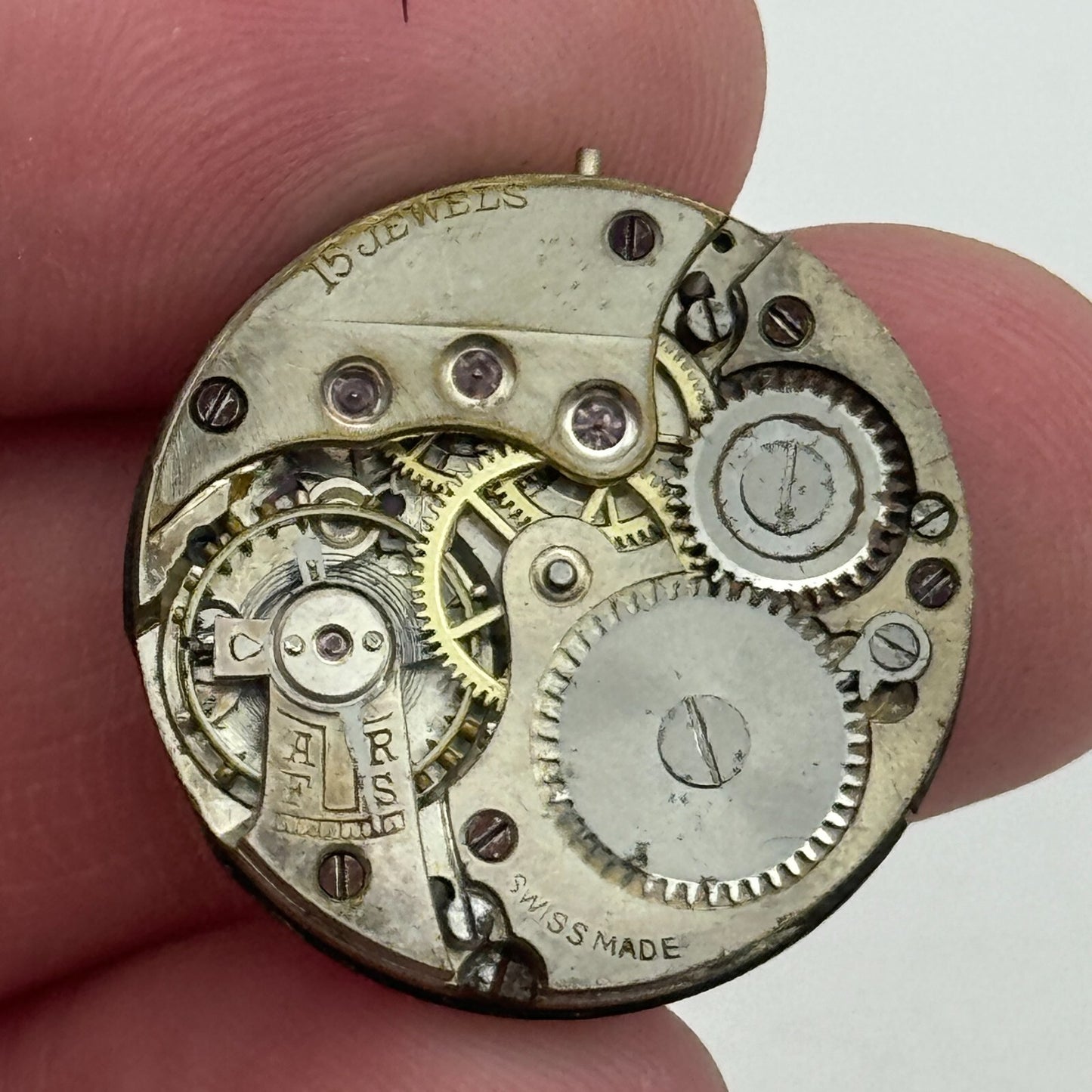 23.6mm Baume B & Co 15 Jewels Trench Watch Movement Manual Wind Swiss PARTS