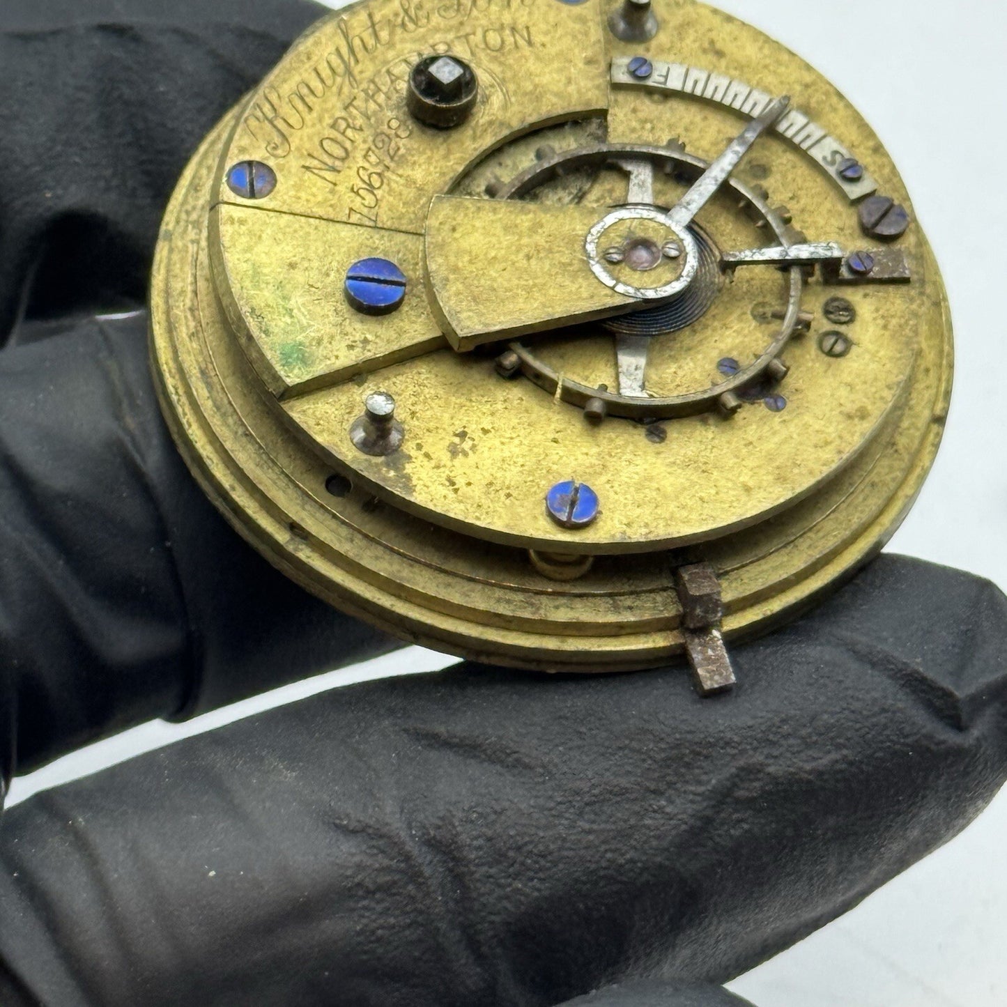 41.3mm Knight & Son Northampton Balance Ok Pocket Watch Movement FOR PARTS