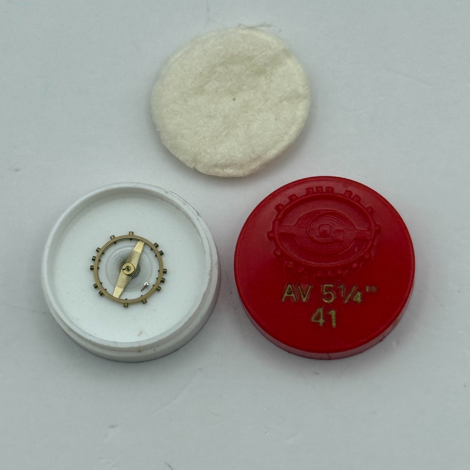 AV 41 Balance Wheel Complete And Spring 5 1/4’’’ Renata Watch Movement Parts NOS