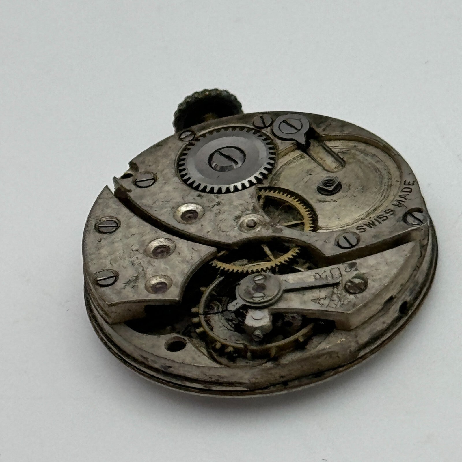 23.9mm Unidentified Swiss Sub Seconds Trench Watch Movement Manual Wind PARTS