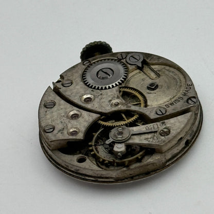 23.9mm Unidentified Swiss Sub Seconds Trench Watch Movement Manual Wind PARTS