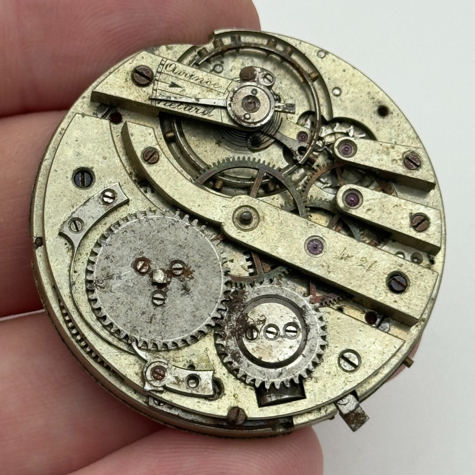 40mm Unidentified Antique Pocket Watch Movement PARTS REPAIR SPARES