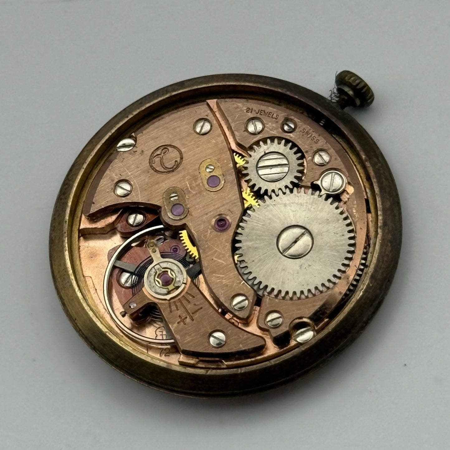 FHF 72 Watch Movement Excalibur Manual Wind Vintage Swiss Parts Repair 31mm