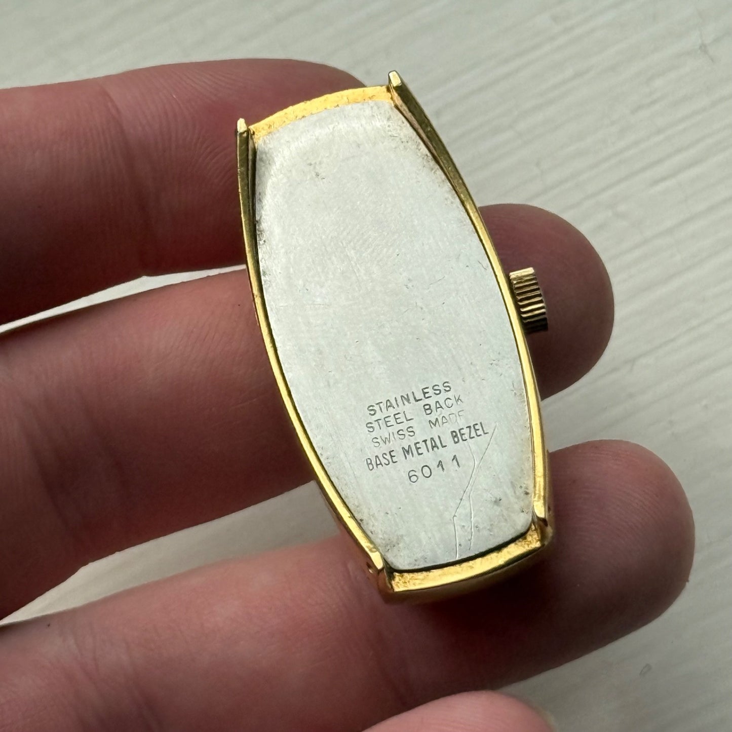 20mm Vintage Astral Rectangle Ronda RL 5101 Manual Wind Watch PARTS / REPAIR