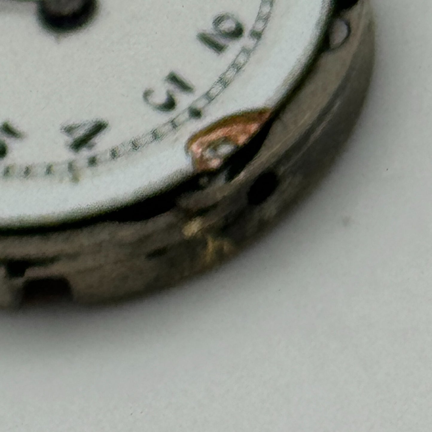 24.1mm Unidentified Manual Wind Trench Watch Movement Dial Hands Vintage PARTS