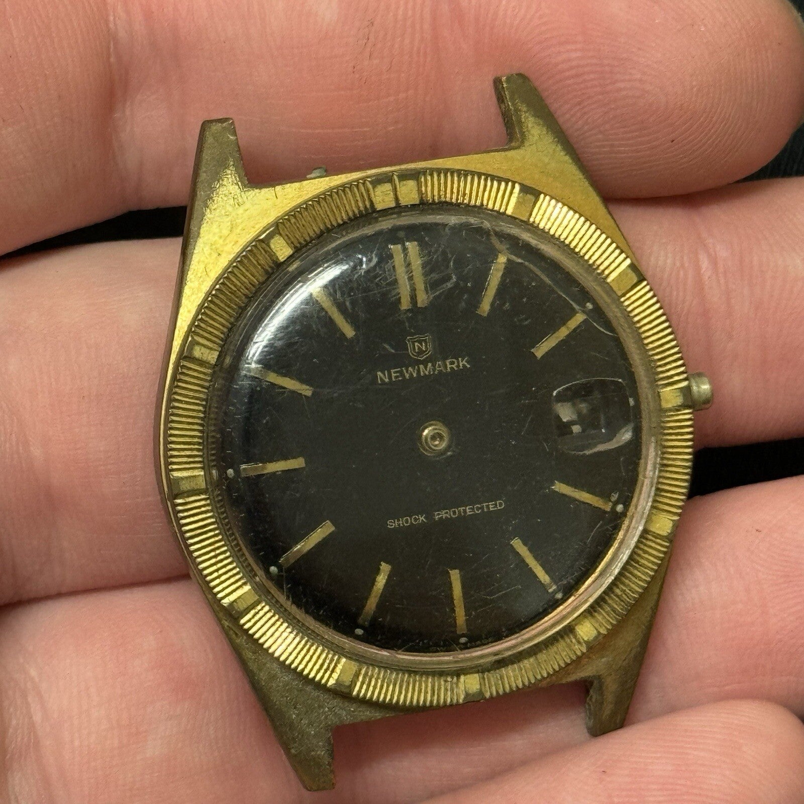 35mm Manual Wind Gents Vintage Newmark EB 8800 DT Movement Watch NON WORKING