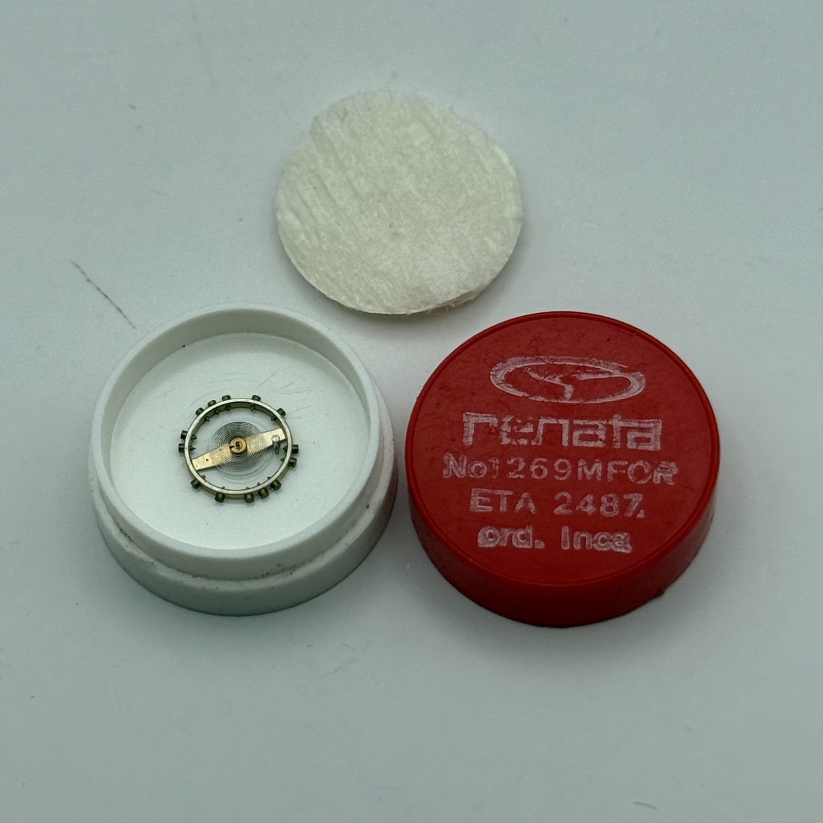 ETA 2487 Balance Wheel Complete And Spring Ord+Inca 1269 M Watch Movement Parts