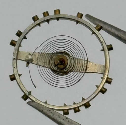 FEF 30 Balance Complete 13''' Renata 166 Watch Movement Parts Vintage Damaged