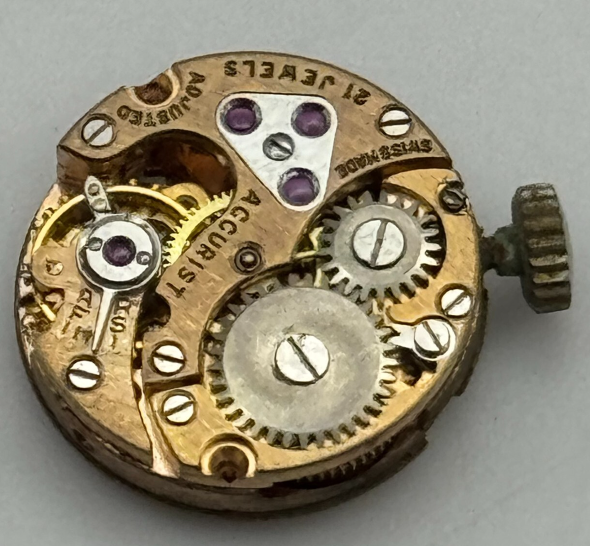 13.6mm Accurist Felsa 21 Balance Ok Manual Wind Swiss Watch Movement PARTS SPARE
