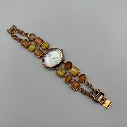 Eton Ladies Quartz Watch Mother of Pearl Rose Gold Tone Bracelet Working 31mm