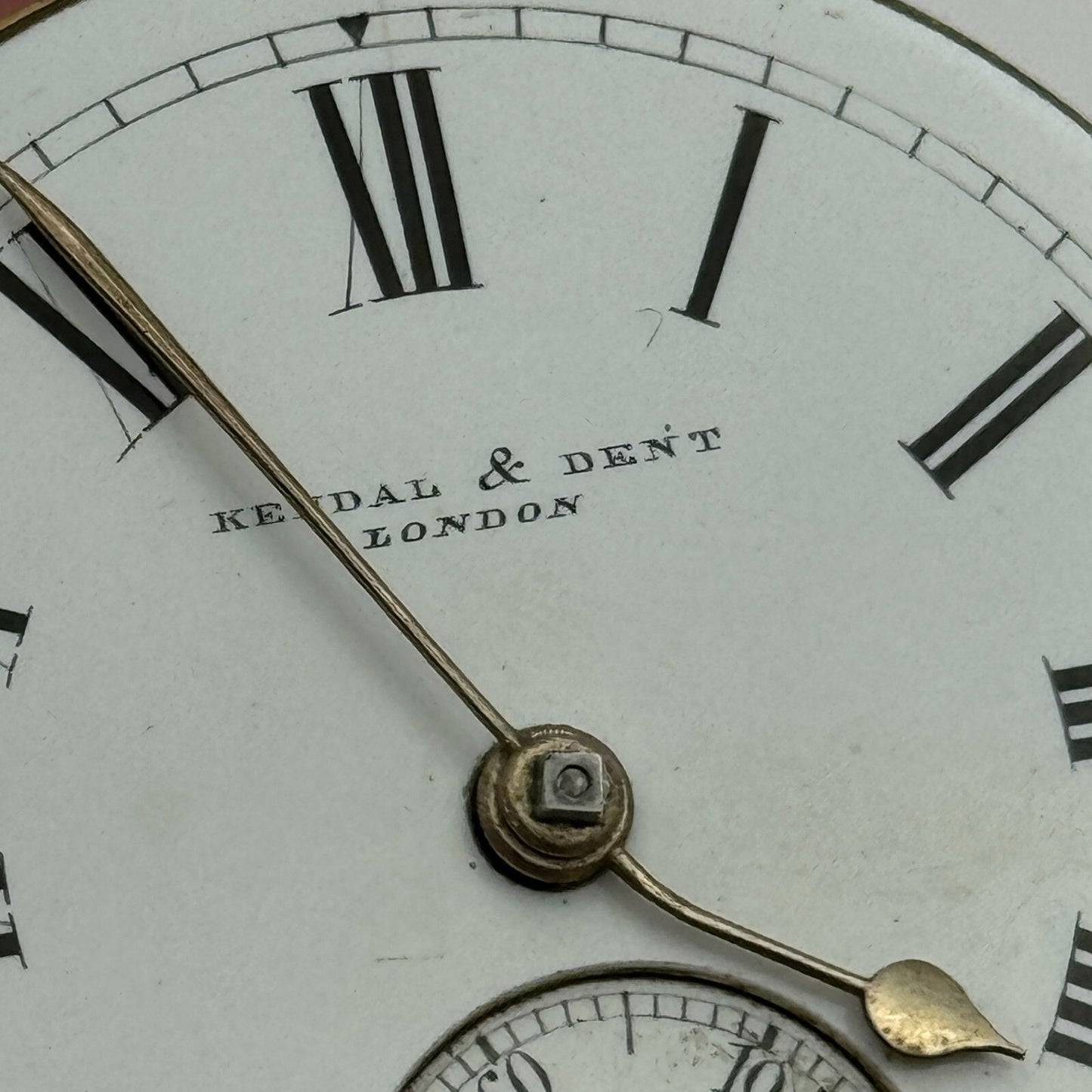 46mm Antique Kendal & Dent Cheapside London Pocket Watch Movement PARTS SPARES