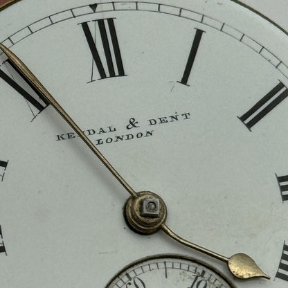 46mm Antique Kendal & Dent Cheapside London Pocket Watch Movement PARTS SPARES
