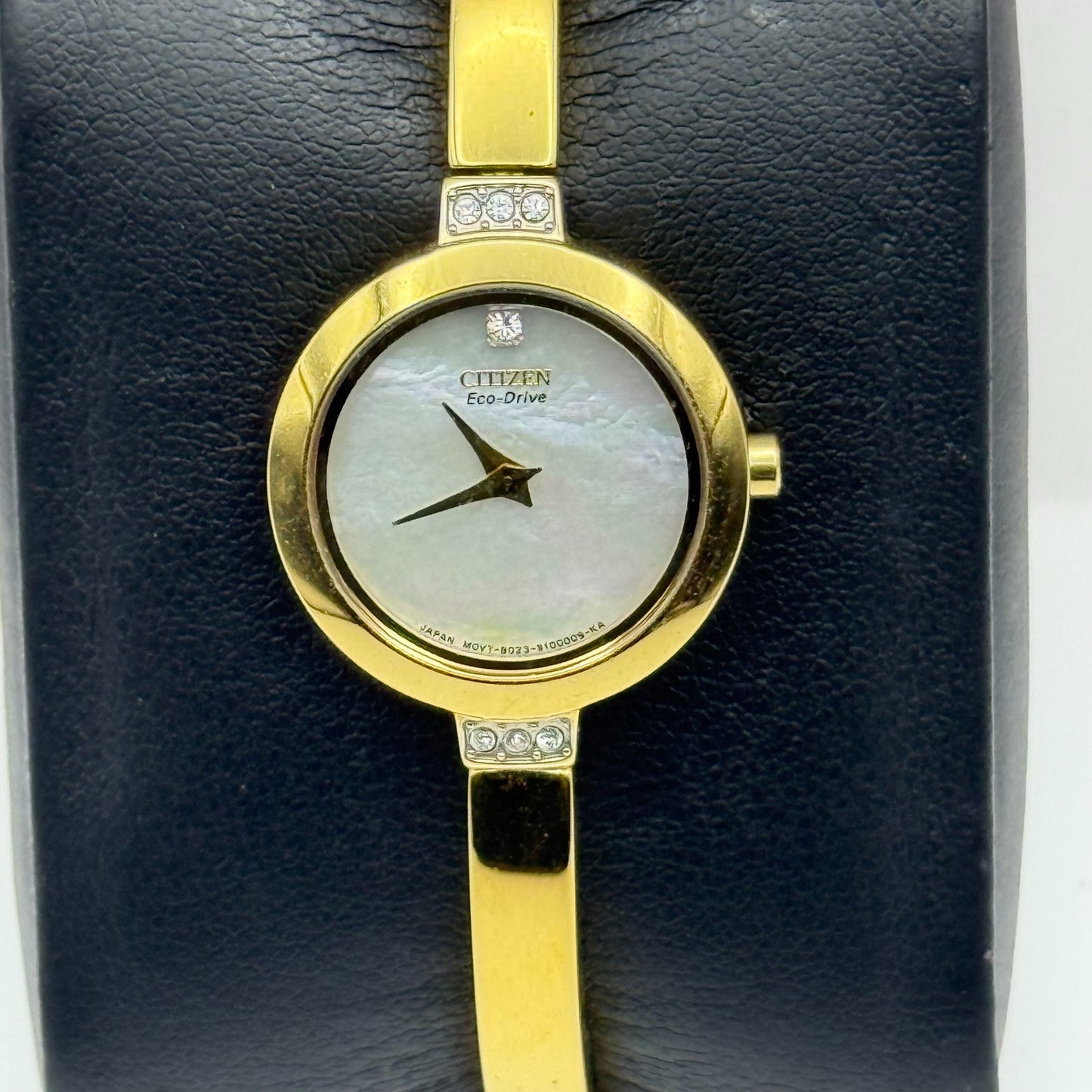 Citizen Eco-Drive Ladies Quartz Watch MOP Dial Gold Tone Japan 21mm PARTS REPAIR