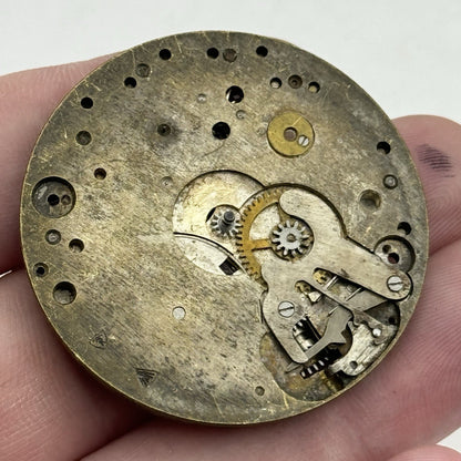41.4mm Unidentified Thin 7 Jewels Vintage Pocket Watch Movement PARTS REPAIR