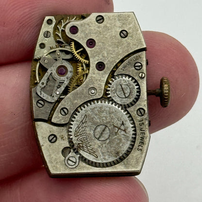 19mm Peseux P Rotary Maximus 15 Jewels Tank Manual Wind Watch Movement PARTS